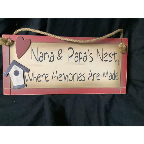 Nana and Papa's Nest Where Memories are Made Sign _ - Picture 1 of 4